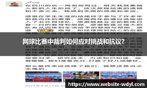 网球比赛中裁判如何应对挑战和抗议？
